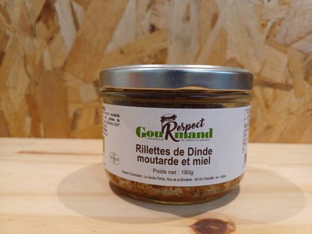 Rillettes de dinde moutarde et miel 180g